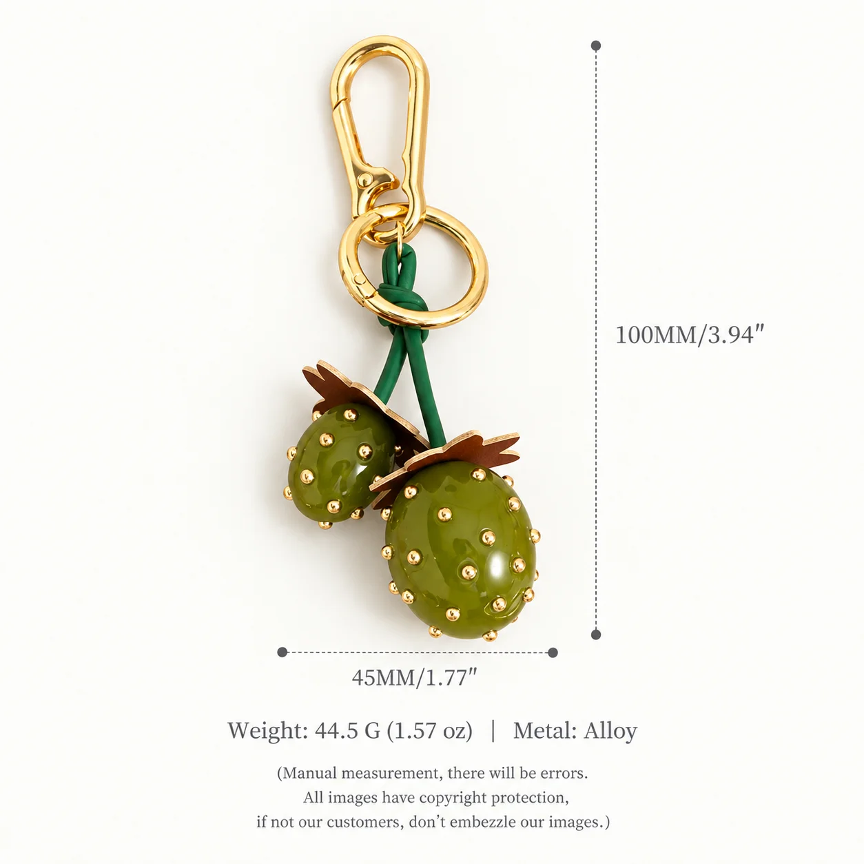 Niedlicher, frischer, modischer und vielseitiger neuer DIY-Taschenanhänger, Schlüsselanhänger, Schmuck in den Farben Oliven, Trauben und Pfirsich – Detail 5