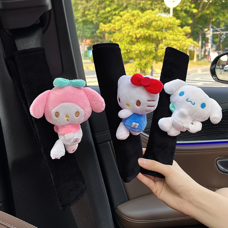 

Cartoon Car Seat Belt Protective Case Vehicle Mounted Decorate Anime Hellokitty My Melody Cute Car Shoulder Pads Gift