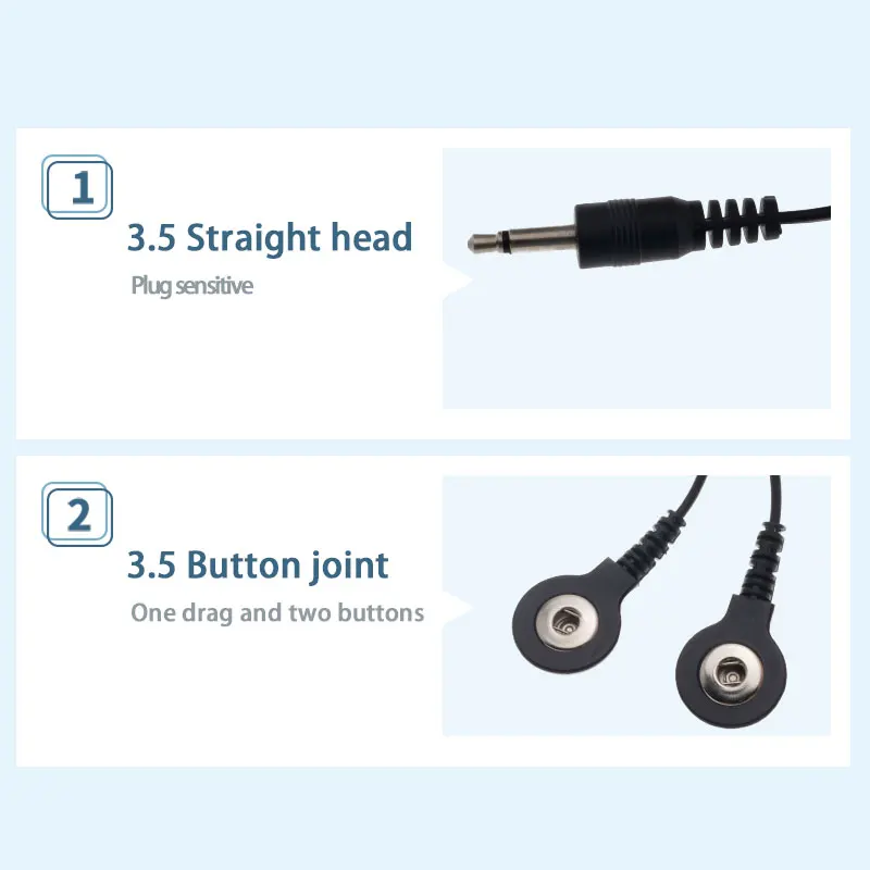 Low frequency pulse therapy instrument wire audio output two button electrode wire electrical therapy instrument connection wire