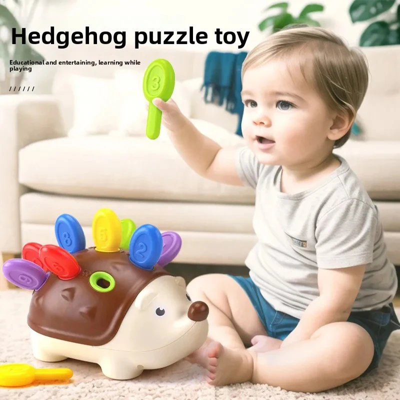 

1Set Hedgehog Montessori Toys~Toddler\Fine Motor Skills Learning Early Education Sorting0Skills Counting&Sorter Toy Development
