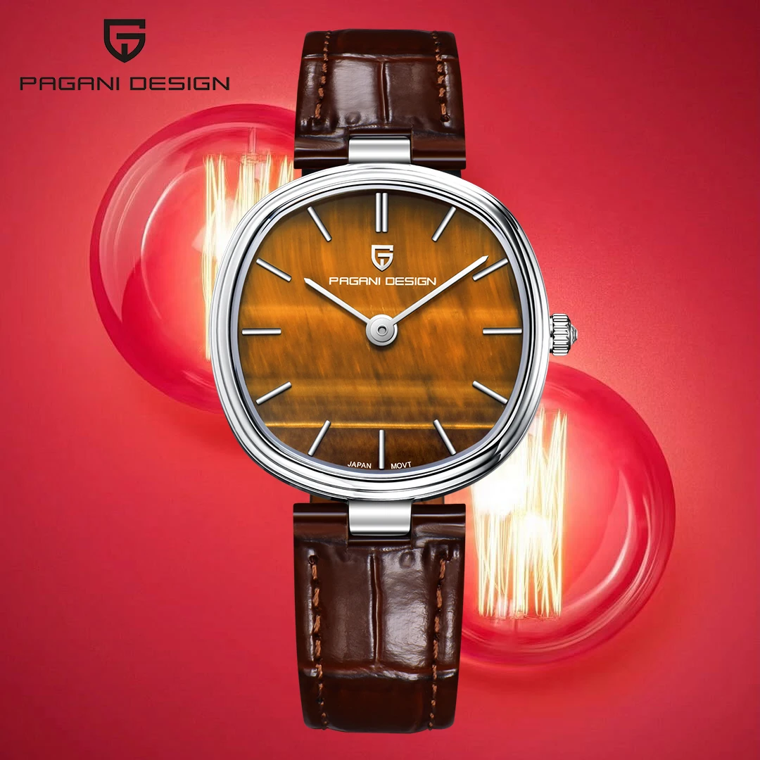 2026 New Luxury Quartz Watch PAGANI DESIGN Women Watch  Stainless steel waterproof sapphire crystal Fashion Coffee Brown Watch