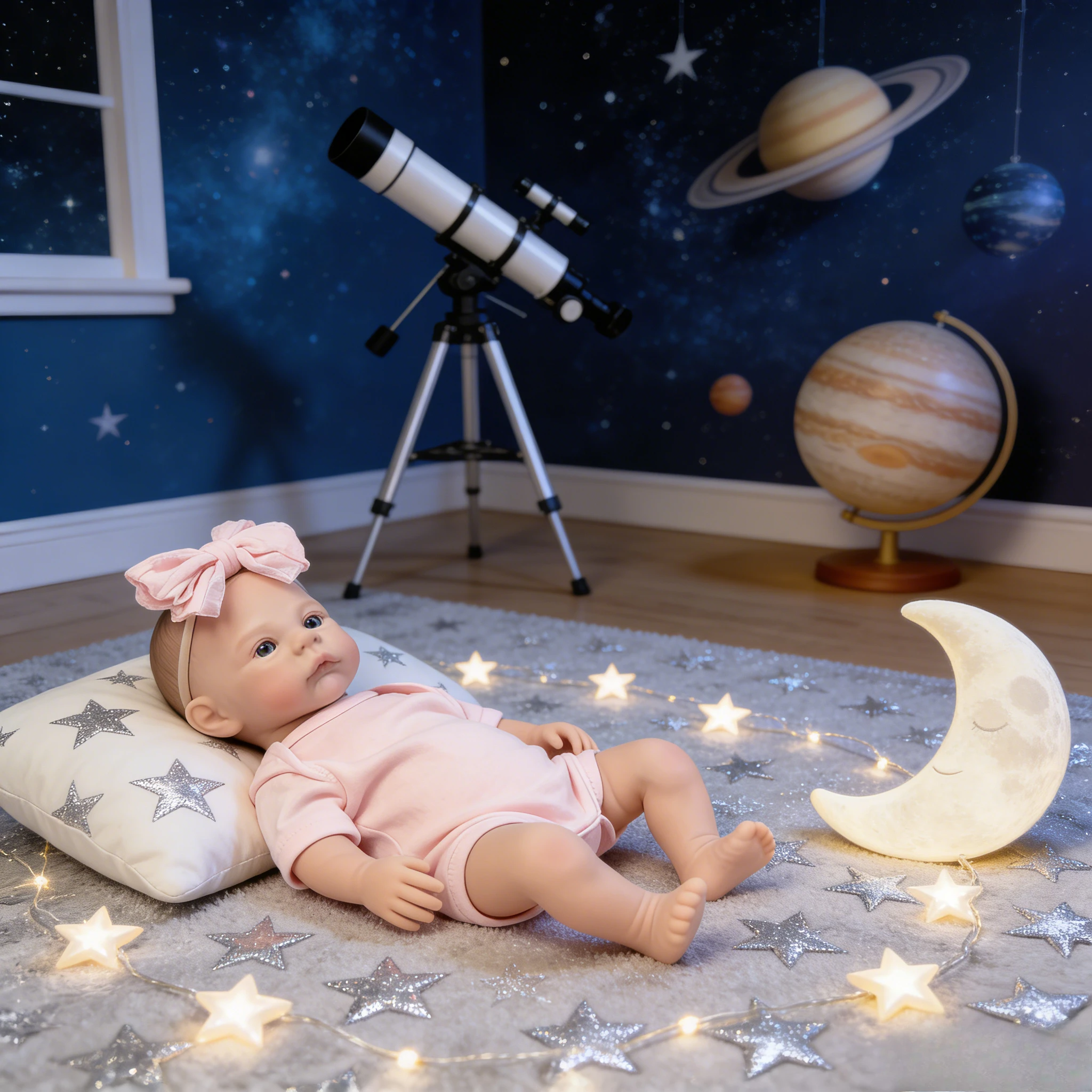 48CM Meadown Reborn Dolls Cute Baby Toy with Full Vinyl Body Toddler Play House Fashion Gift for Children