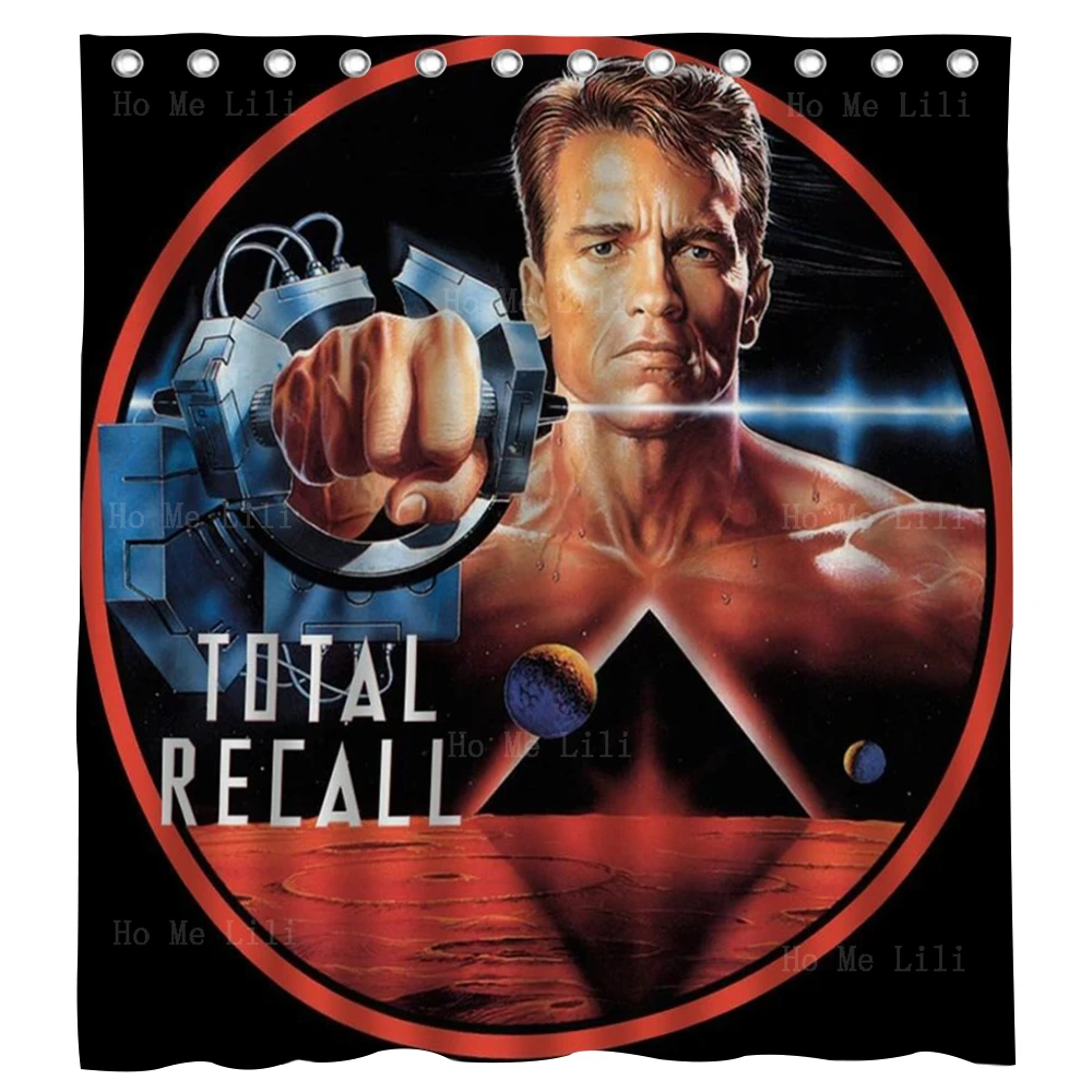 Former California Governor Arnold Schwarzenegger The Road Hero Humongous Just Walk Away '80s Movie Retro Shower Curtain