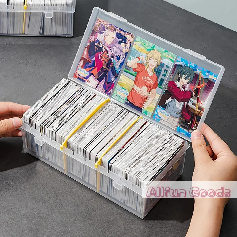 Compartment Photocards Storage Box Transparent Stickers Idol Card Holder Desk Storage Organizer Classification Box Stationery