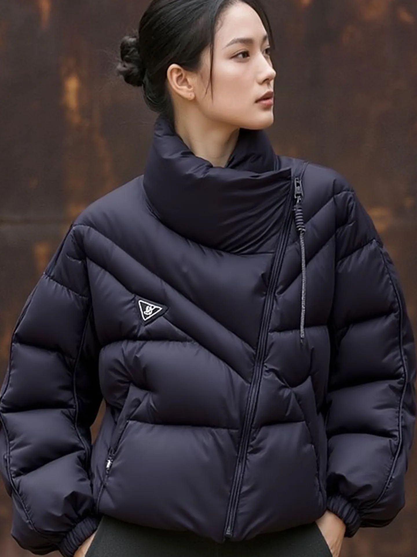 Sli ort Puffer Jaet mujer Bla espuma abajo abrigo invierno Thi prendas de vestir exteriores coreano Sle Commute Faion cálido largo Sve