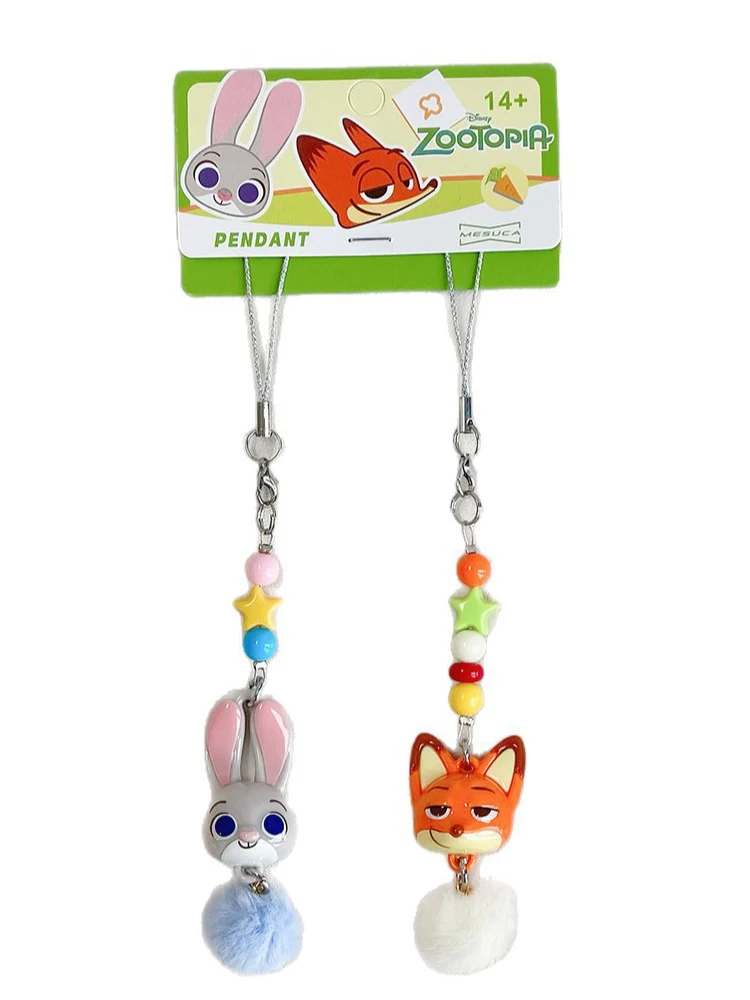 2pcs For Zootopia Keychain Nick Wilde Design Couple Keychain Backpack Charm, Birthday/Christmas Gift