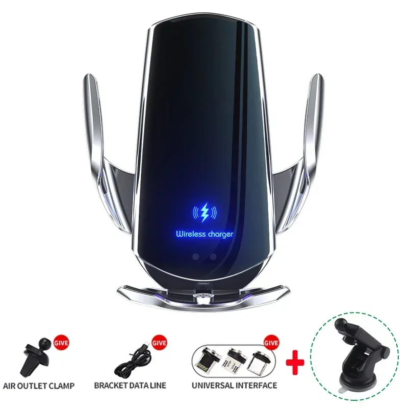 Vikefon 15W Auto Magnetische Draadloze Oplader Automatische Auto Mount Telefoon Houder Voor Iphone Samsung Infrarood Inductie Snel Opladen