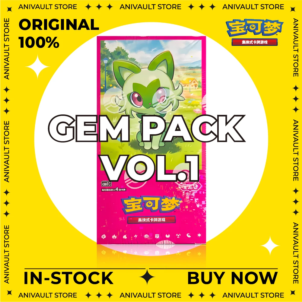 

In Stock 100% Original Pokemon PTCG Card Scarlet & Violet Gem Pack Vol.1 Vol.2 Vol.3 Vol.4 Booster Box Collection Kids's Gifts