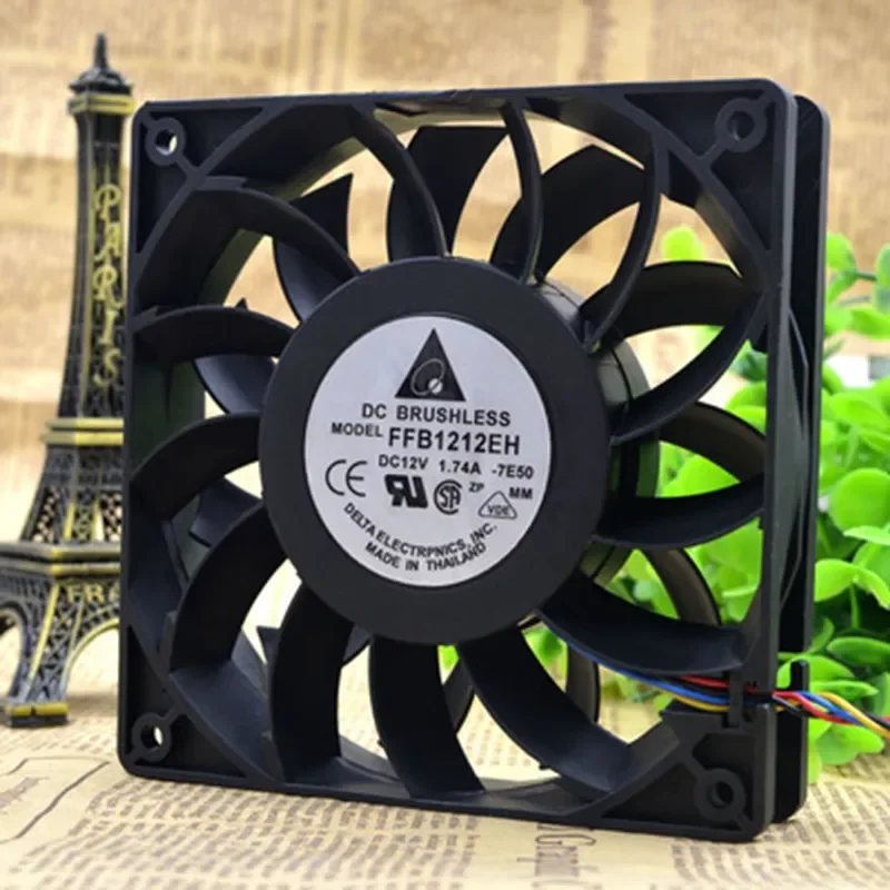 for Delta FFB1212 12025 12V 1.74A 12CM Speed Regulation Large Air Volume Booster Main Case Fan