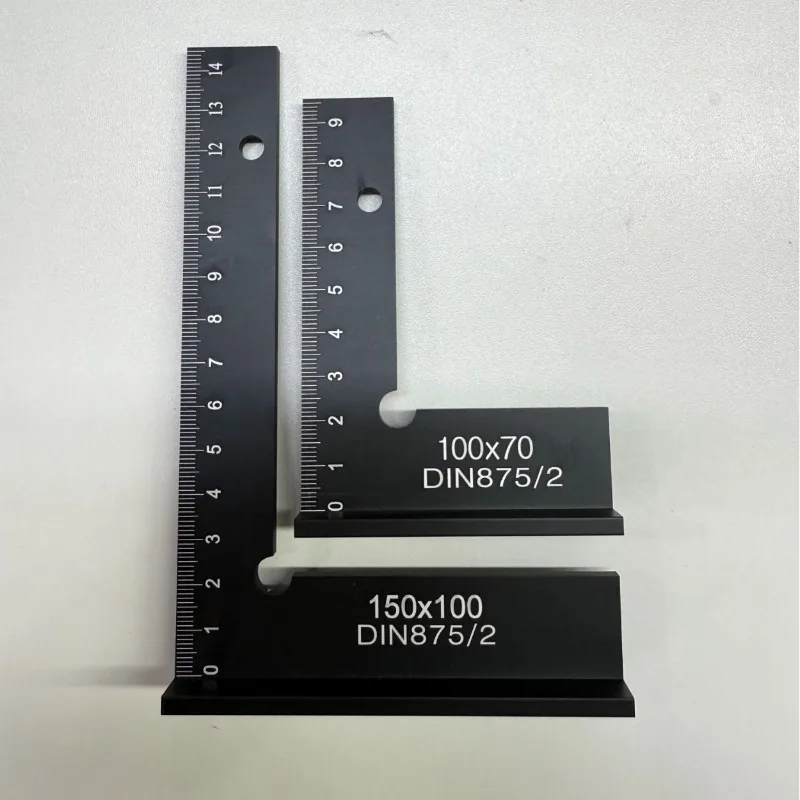 Aluminum Alloy Flat Angle Ruler Base Measuring Tape with Seat Shape Right Angle Ruler Knife Mouth Angle Ruler