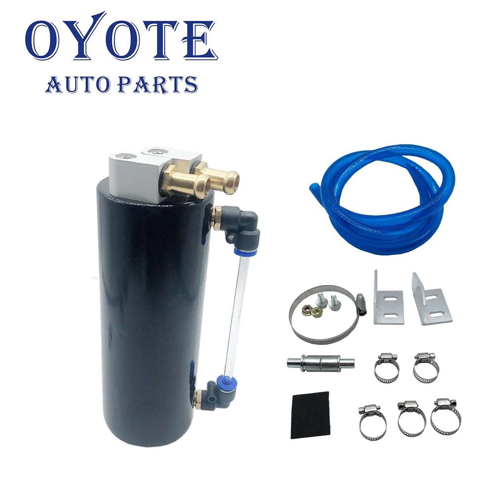 

OYOTE Aluminum 350ML Racing Oil Catch Tank Round Reservoir Turbo Can