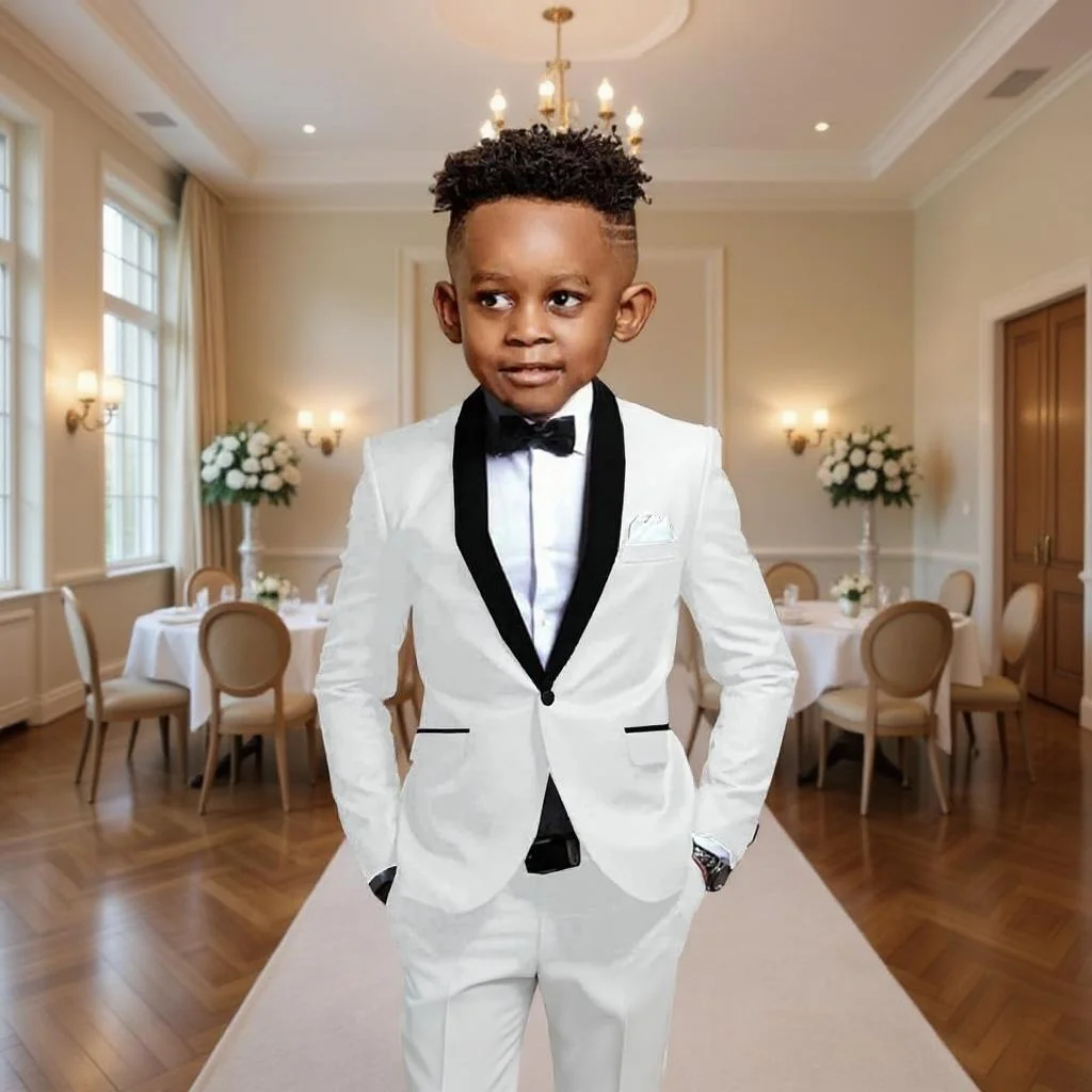 

Formal Boys Suit for 2-16 Years Old Wedding Jacket with Pants 2 Pieces Set Child Tuxedos Kids Prom Party Customized Suit Set