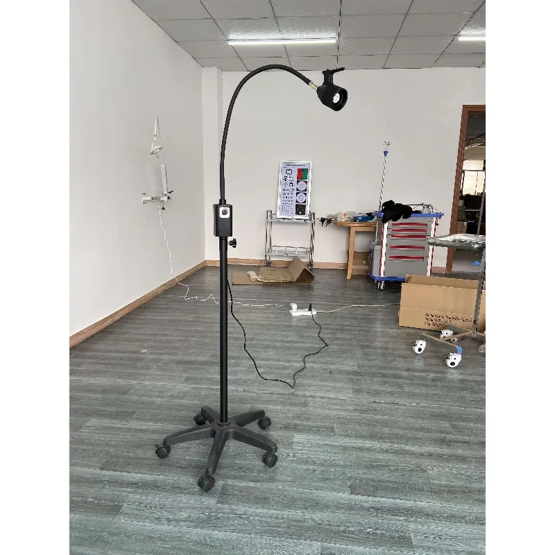Mobile Portable Floor Stand Hospital Medical Gooseneck 3w Clinic Gynecology Light Emitting Diode Examination Light