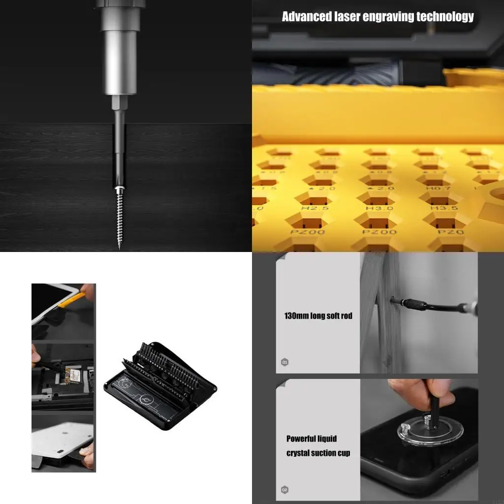 

Эргономическая антиростенная мини -коллекция отвертки с несколькими битами для обслуживания смартфонов и технического гаджетов