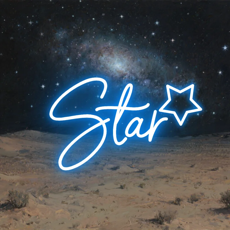 علامة نيون LED مخصصة على شكل نجمة - اسم شخصي لتزيين الحائط يعمل بمنفذ USB لشريط غرفة النوم مثالية لحفلات الزفاف وأعياد الميلاد وديكور المنزل