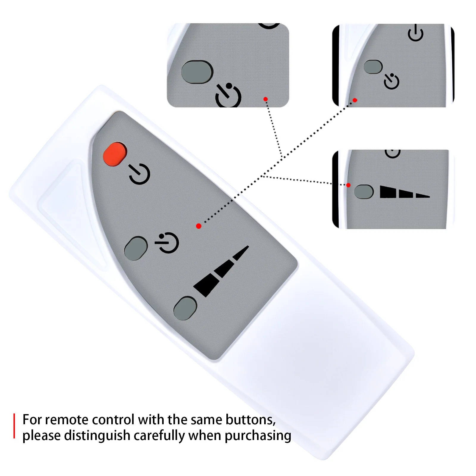 Remote Control Pengganti Baru untuk BLACK+DECKER Kipas Berdiri 18 Inci BFSR18W Putih