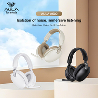 AULA A500 Wireless Gaming Headphones 2.4G/Bluetooth/Wired Noise Reduction Head-mounted Headsets Ultra Long Endurance Earphones