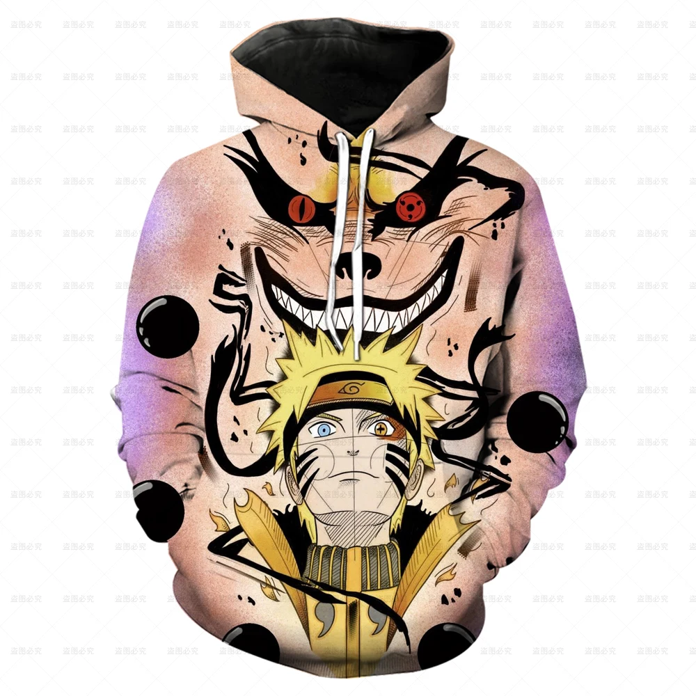 Hoodies Animation Naruto Children Uzumaki Sweatshirt 3D Printing Pullover Long Sleeve Street Dress Casual Hoody Boys Girls Chips