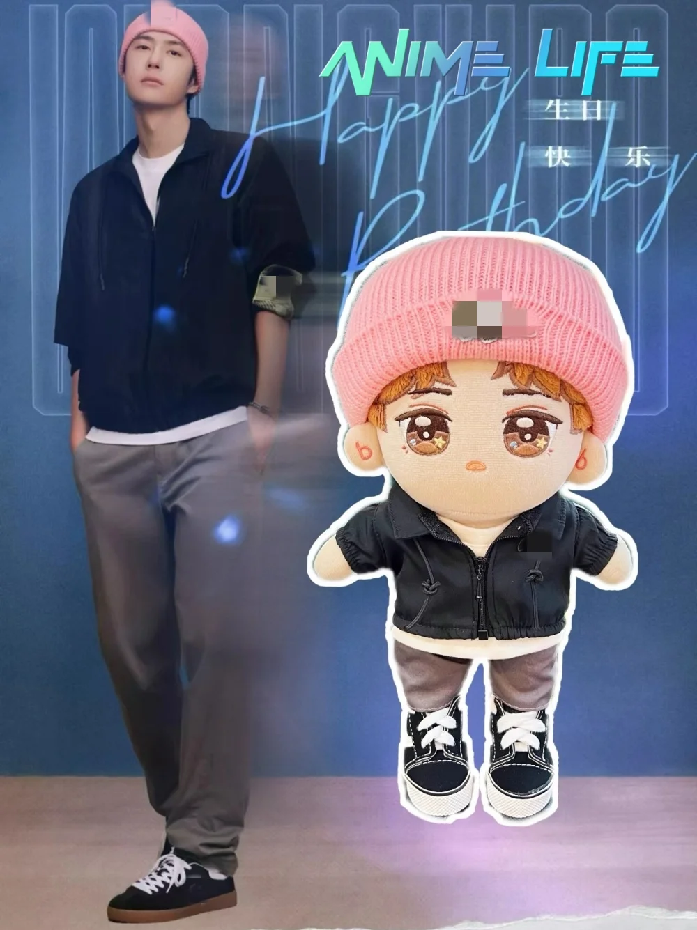 

Wang Yibo Idol Star черный модный костюм для 10 см 15 см 20 см кукла игрушечная одежда наряд косплей оригинальный MDZS