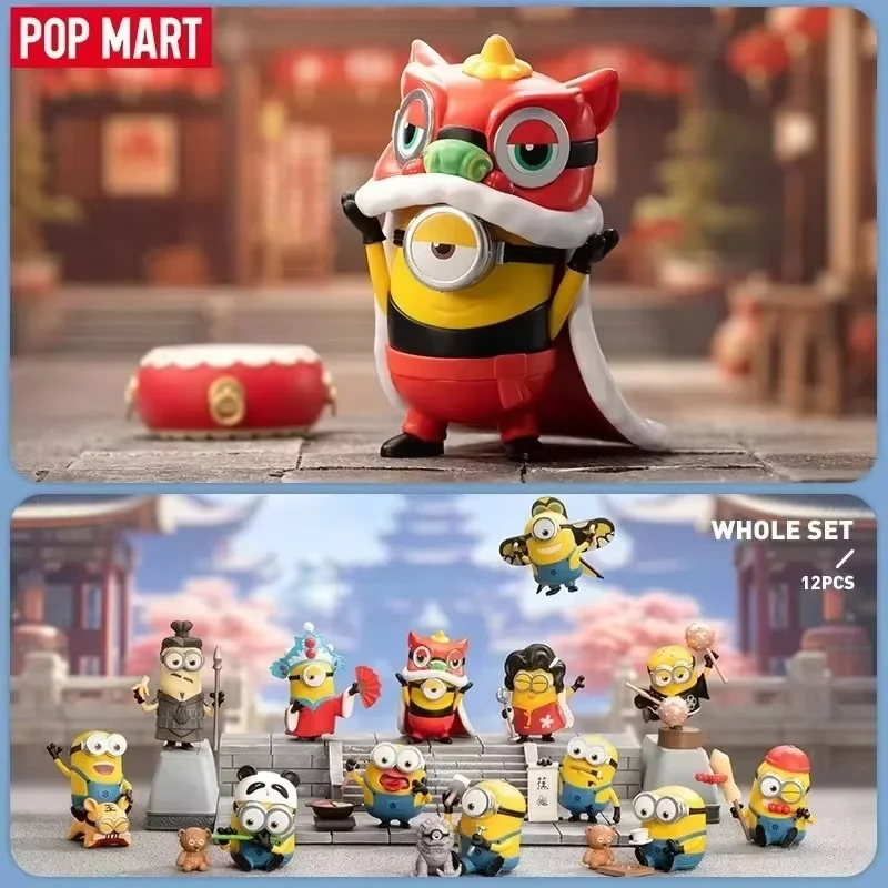 Pop Mart Minions Reiseberichte von China Serie Blind Box Toys Guess Bag Mystery Box Mistery Caixa Action Figure Surpresa Cute Mo