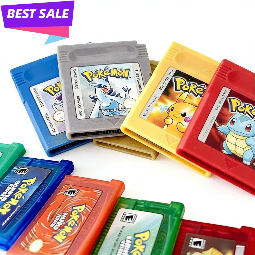 

Игровой картридж Pokemon GBC на 5 языках: Red/Crystal/Blue/Yellow/Gold/Green/Silver.
