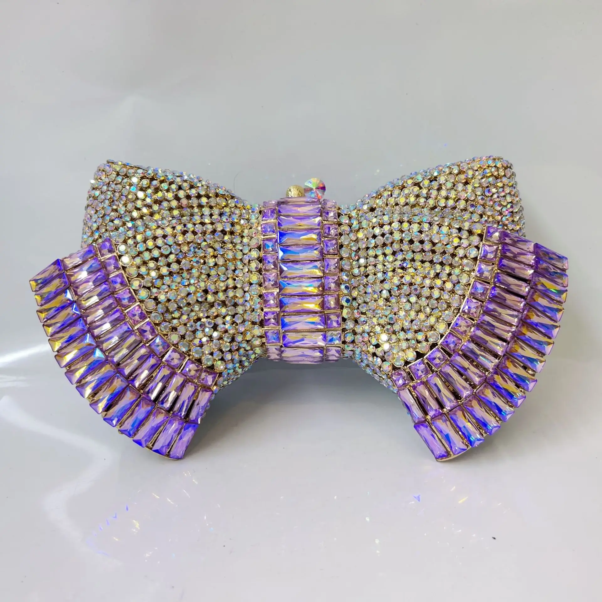 

Новая обеденная сумка с бантом, инкрустированная бриллиантами, банкетная, полная бриллиантов, женская сумка