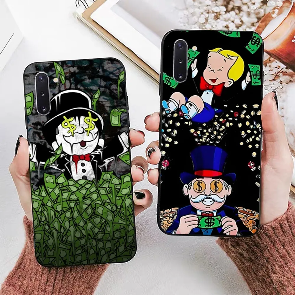 Cartoon Luxury Dollar MonopolyS Phone Case For Samsung Note 8 9 10 20 pro plus lite M 10 11 20 30 21 31 51 A 21 22 42 02 03