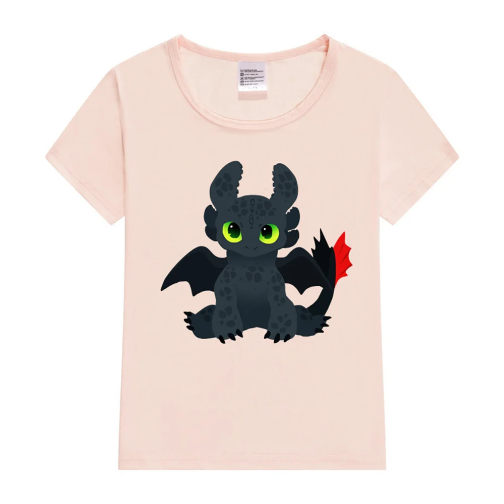 Toothless Boy Kids T Shirts Girl T-shirt Children Kids Short Sleeve Tops 2024 Summer Girls Top Clothes Child Trucksuis