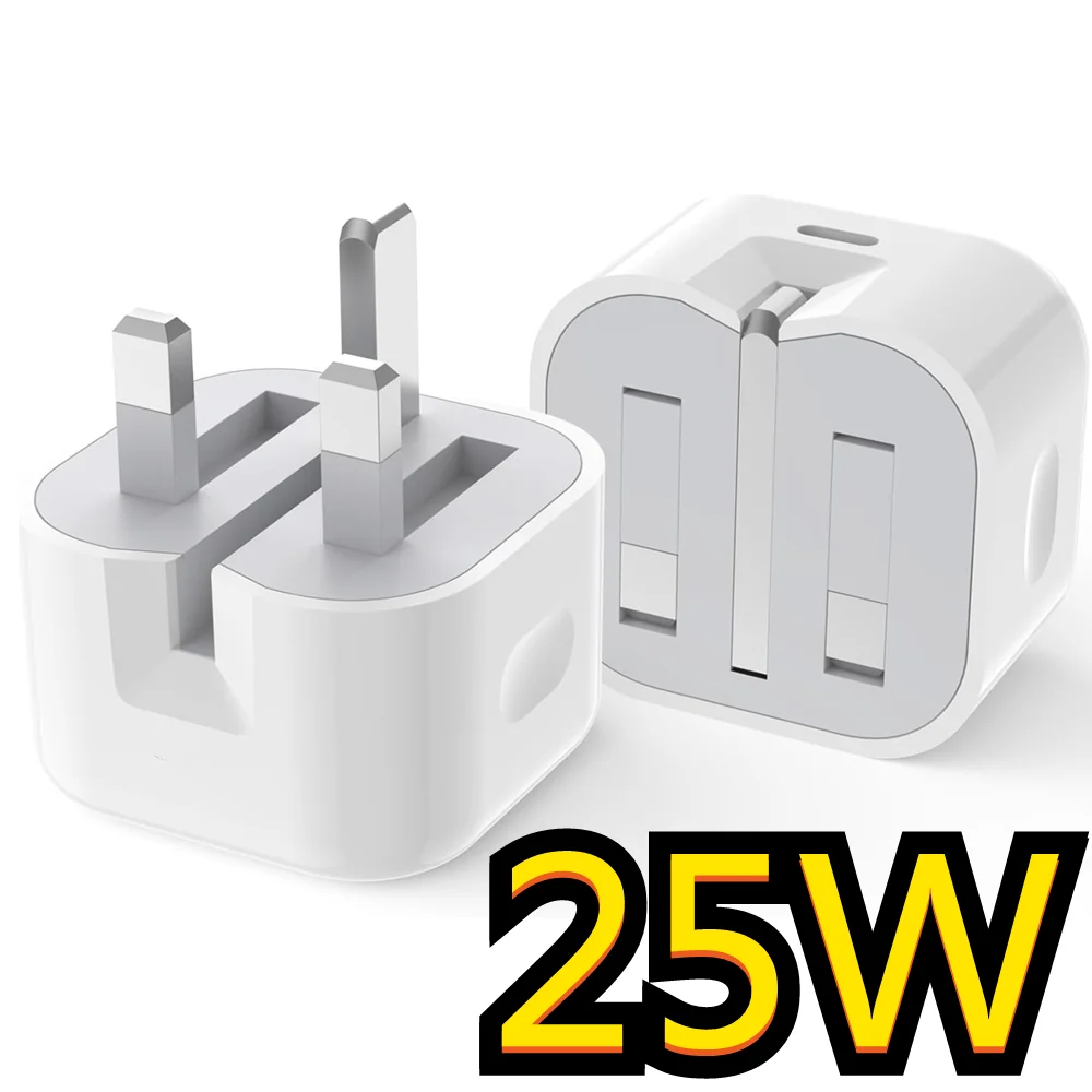 Fast Quick Charging USB C Type c Power Adapter UK GB Plug 20W 25W Adaptrs For Iphone 13 14 15 Samsung S23 S24 Htc lg