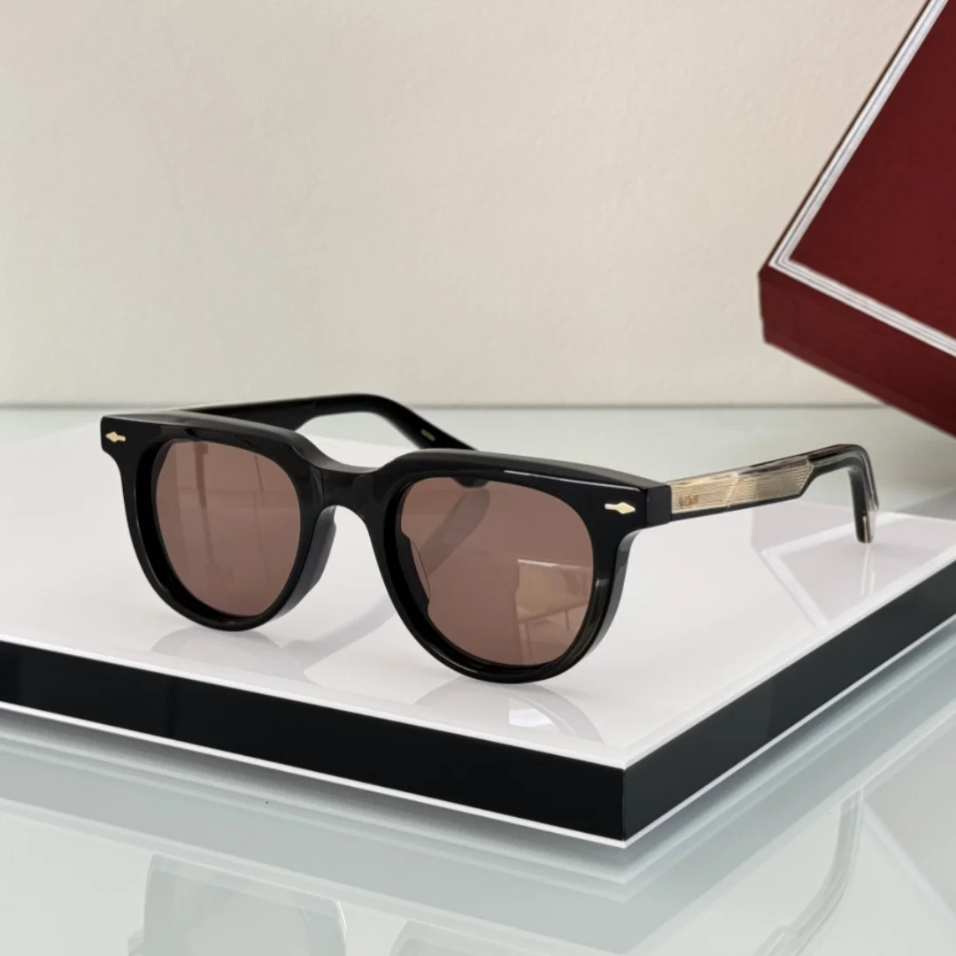 

JMM STAHLER толстые ацетатные солнцезащитные очки UV400 дизайнерские классические винтажные очки ручной работы для мужчин с футляром