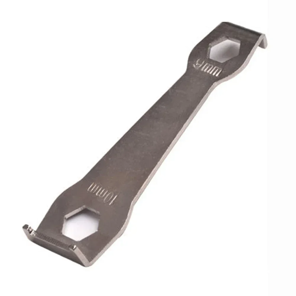 10cm MTB Bike ChainRing Removal Tool Spanner Nut Wrench Peg Bolt Crankset Ring Silver Bicycle Crankset Steel Repair Tools