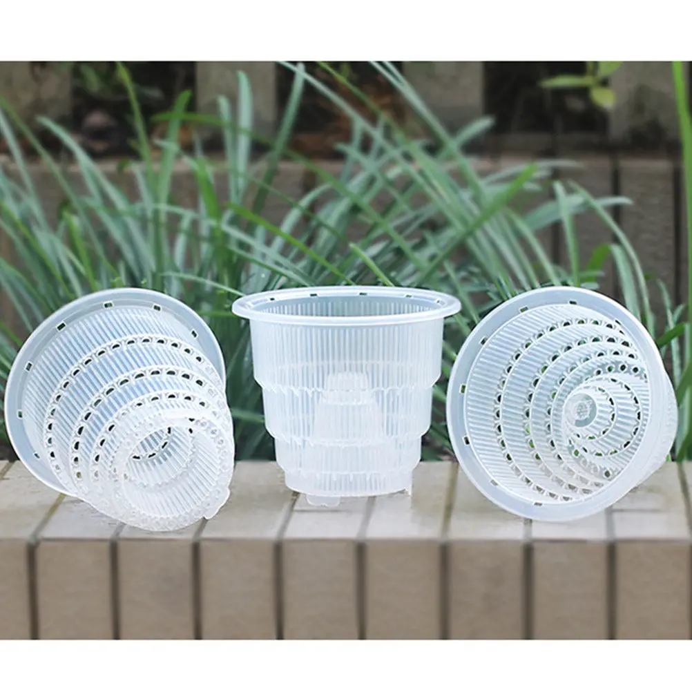 3pcs Breathable Succulent Pots 15cm/15cm/12cm – Root Aeration Plant Containers for Home & Garden Decor