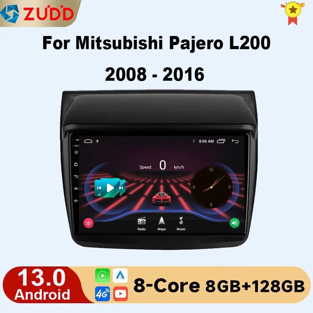 

For Mitsubishi Pajero Sport 2 L200 Triton 2008 - 2016 car radio 2 din android Auto Multimedia Carplay 2din DVD GPS Navigation