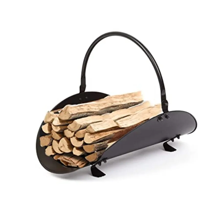 

Корзина для дров Rocky Mountain Goods для использования в помещении - Декоративная металлическая подставка для дров - Идеальный размер для хранения дров у камина