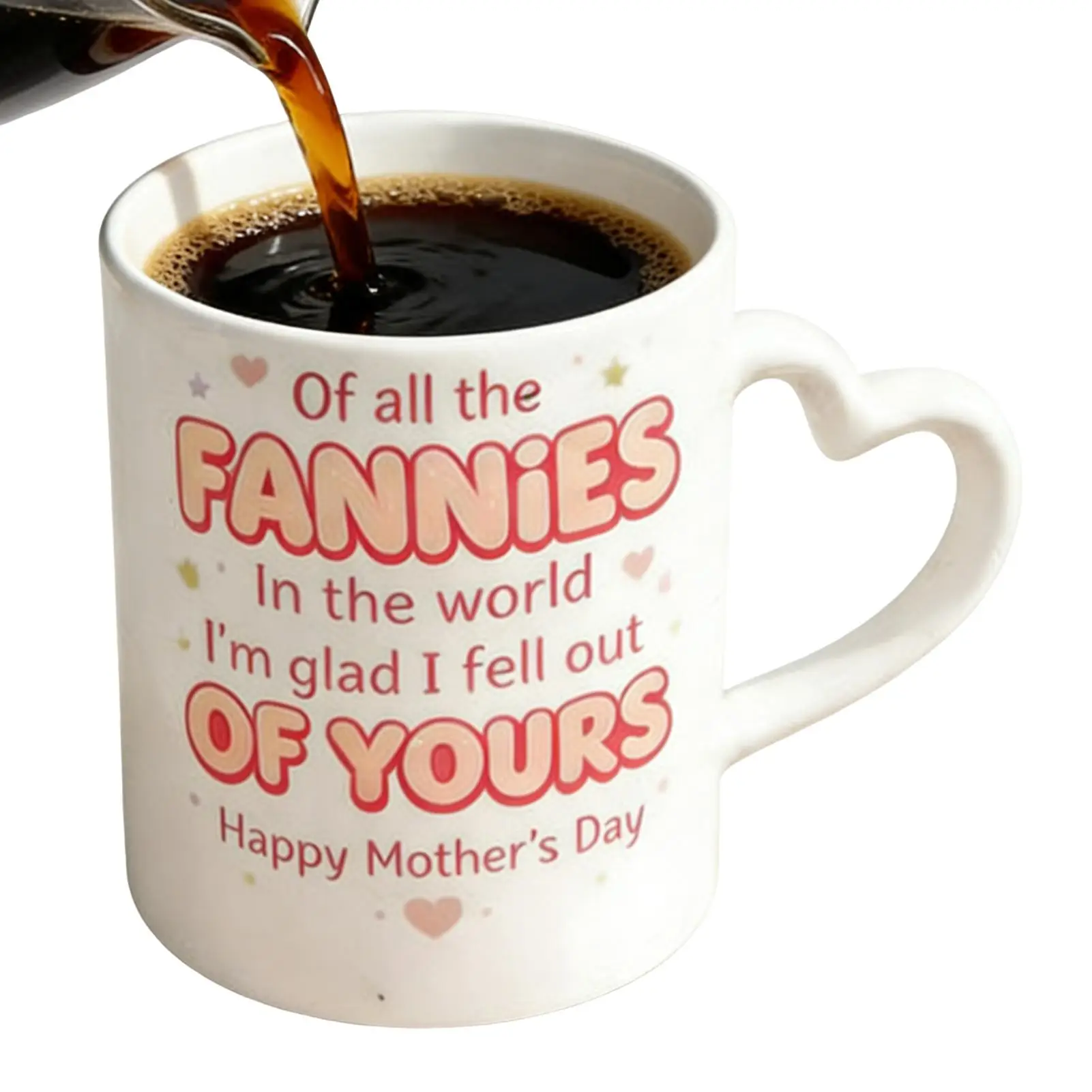 Taza de Café de Cerámica con Asa en Forma de Corazón y Mensaje, Taza de Café de Cerámica de Hija o Hijo para el Hogar, Cocina, Hotel, Apartamento, Fiesta
