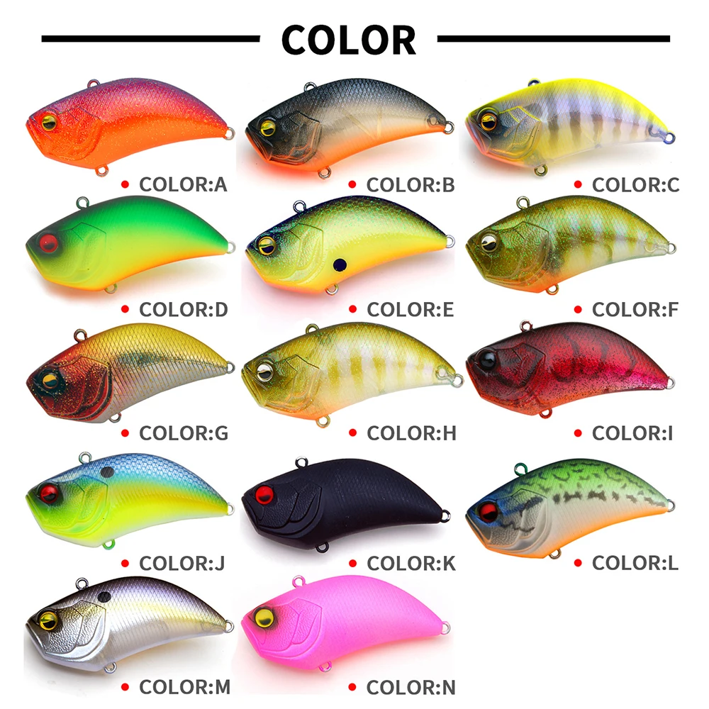 54mm/15g Realis Level Vib Lures Sinking Fishing Vib Bait Lipless Vibaration X Hard Plastic Crankbait Winter Ice Fishing Lures