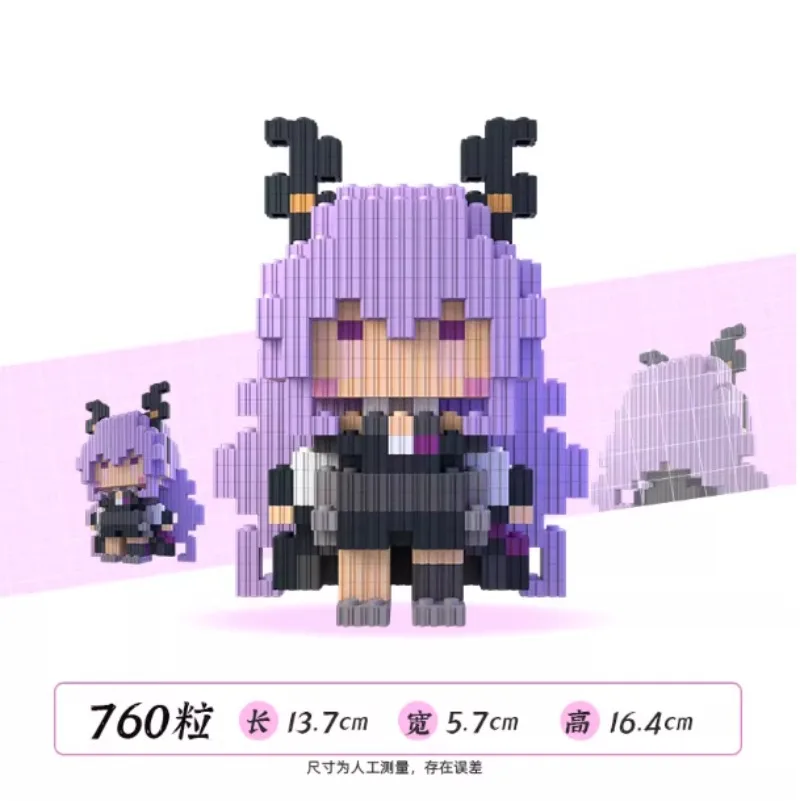 Arknights Fiammetta Exusiai Typhon Cosplay Cartoon Anime Figure 3D Assembly Bricks Anime Handmade Model Adorn Halloween Gift