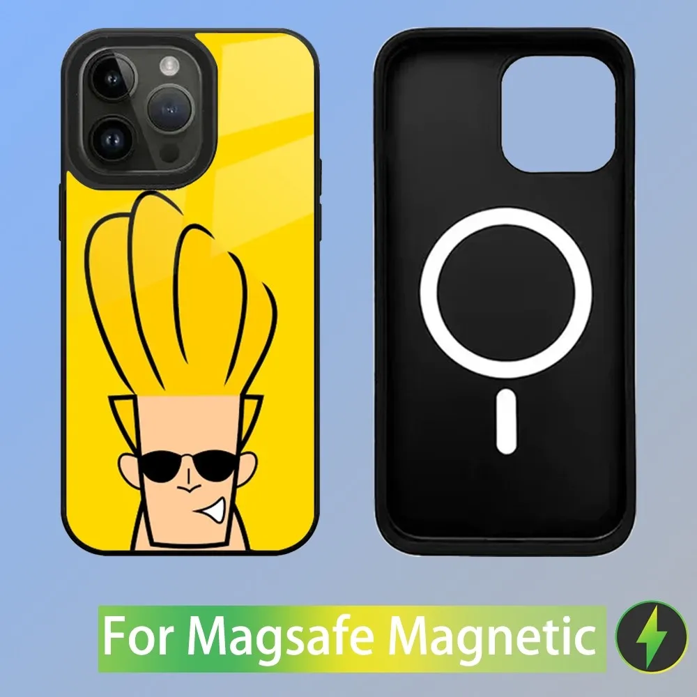 Cartoon J-Johnny B-Bravo Phone Case For iPhone 15,14,13,12,11,Plus,Pro,Max Mini Magsafe Magnetic Wireless Charging