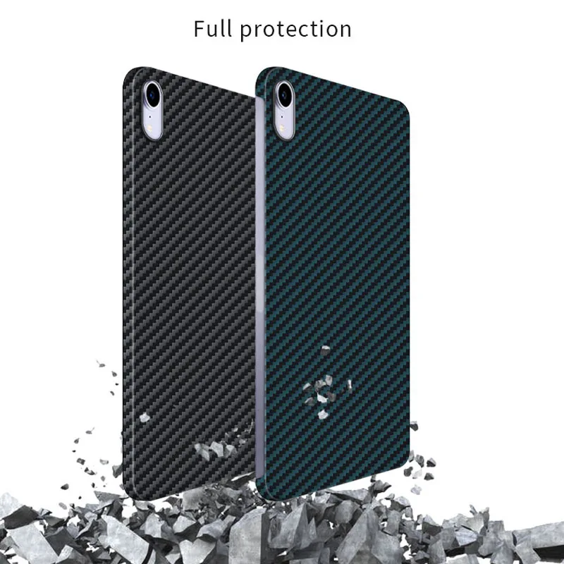 Case for Apple iPad Mini 6 8.3 Inch & Mini 7 Real Carbon Fiber Aramid Anti-explosion Tablet Protective Cover Protection Shell