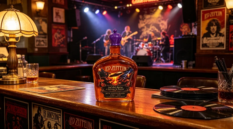 Led Zeppelin 58th Anniversary Whiskey Flask Portable Hip Flask