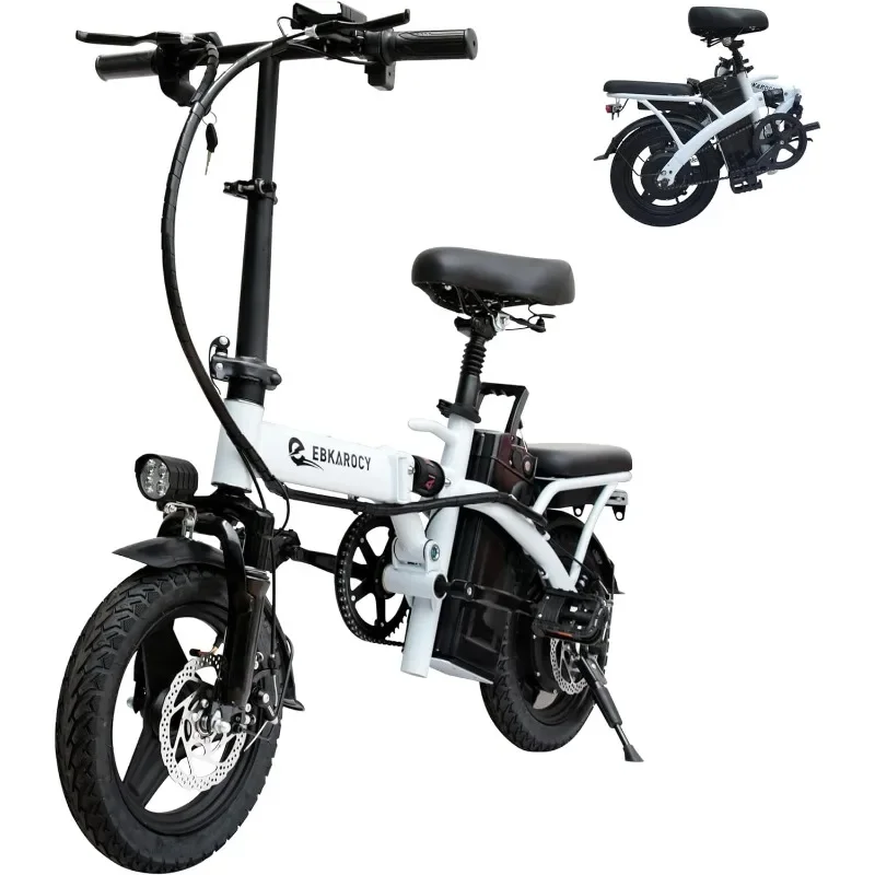 Ebikes for Adults, 400W Motor 22MPH Max Speed, 14” Tire, 48V 15AH Removable Battery for Electric Bike