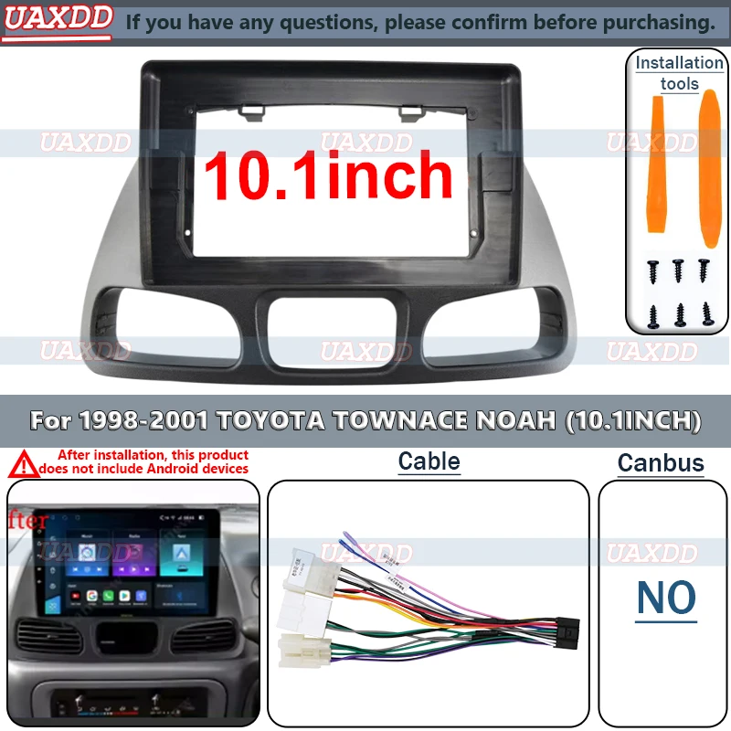 

10.1 Inch Car Frame Fascia Adapter Android Radio Dash Fitting Panel Kit For Toyota Townace Noah 1998-2001 2 Din Interior stereo