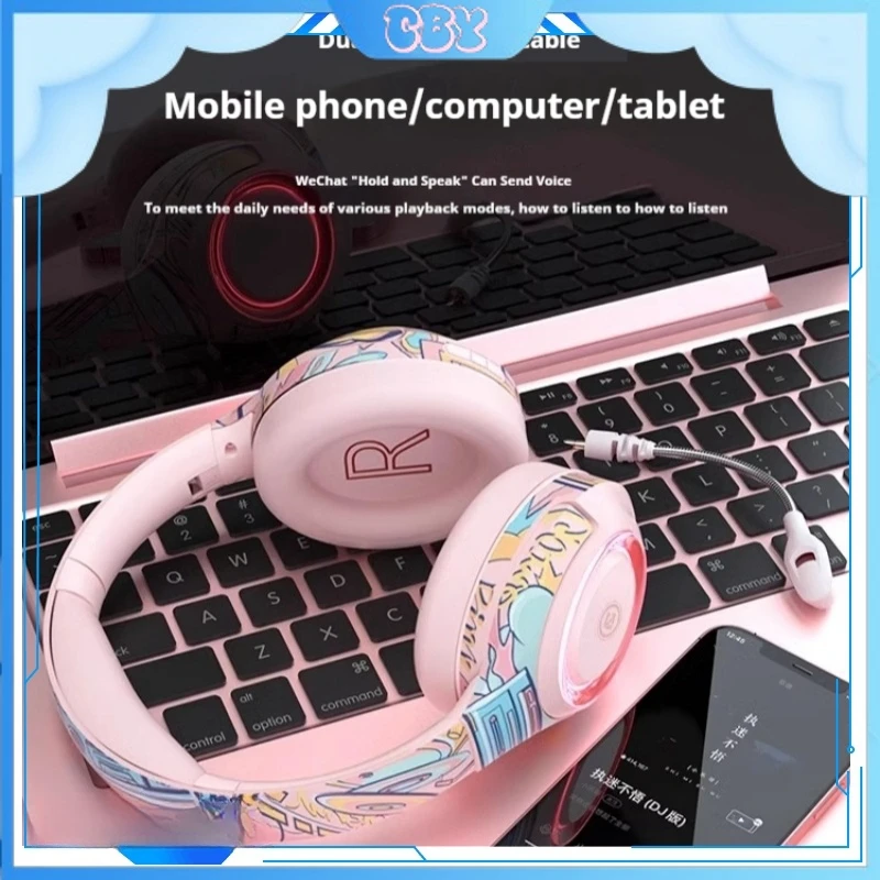 

Wireless Bluetooth Earphones With Full Ear Noise Reduction Computer With Microphone Gaming E-Sports Suitable For Both Men A