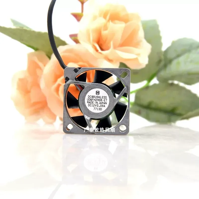 New UDQFH2H08-ET 12V 0.09A 3010 Metal Heat-Resistant Small Cooling Fan for Electronics with 2 Wires and 3 cm Size