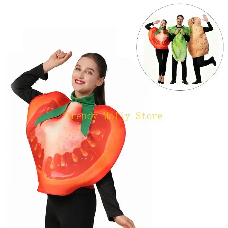 N5KB Potato/Cabbage/Tomato Costume Vegetable Outfit Costume Halloween Costumes