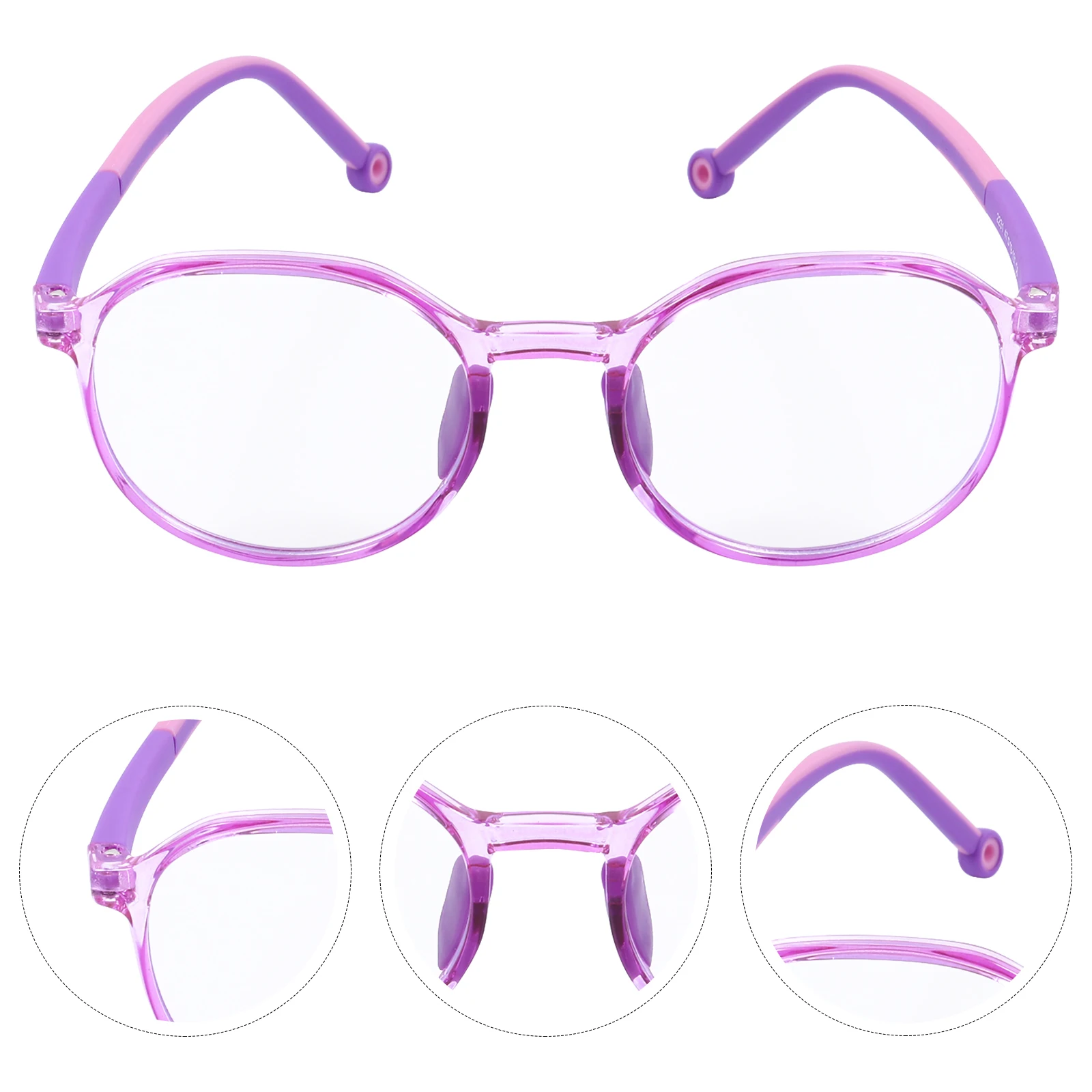 

Light Glasses Kids Lightweight TR90 Frame Computer Gaming Eyeglasses for Boys Girls Protect Eyes from Screen Strain