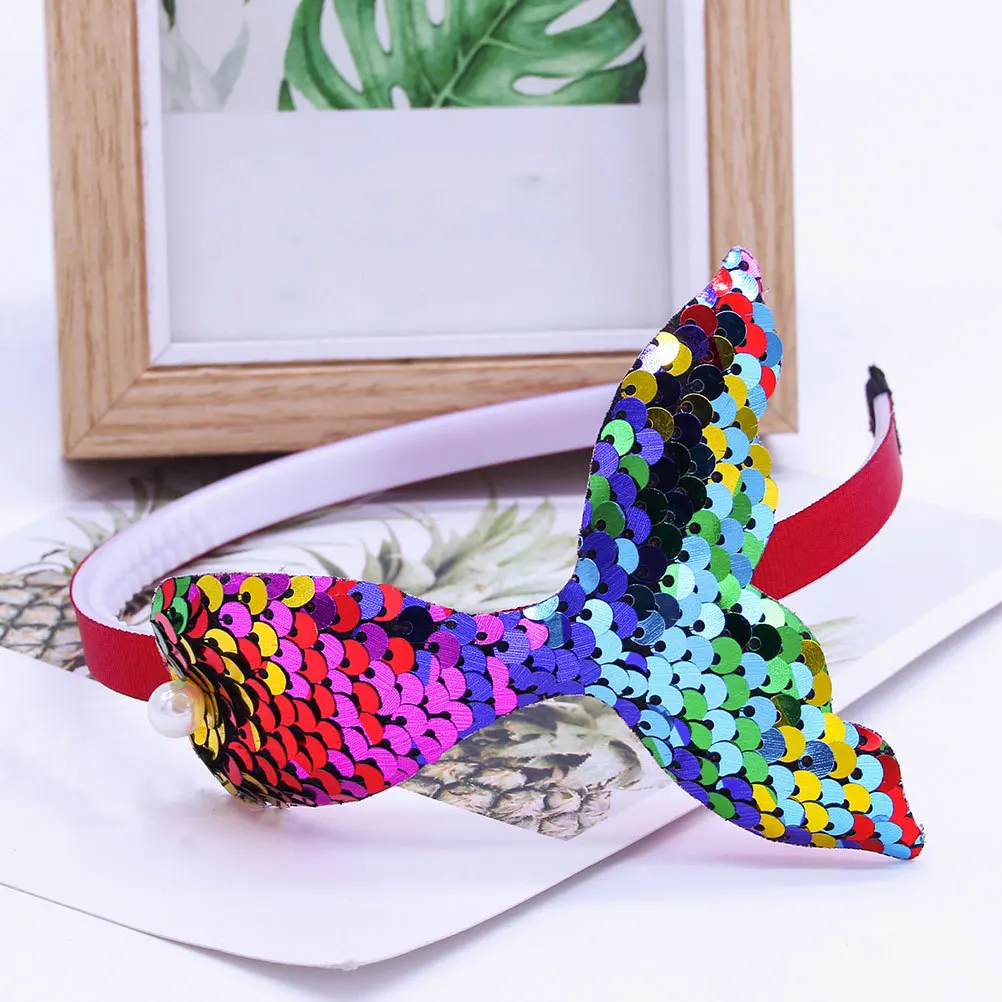

8Pcs Mermaid Tail Headbands for Girls Glitter Sequin Non Slip Party Cosplay Hair Accessories Kids Headbands Girls Jewellery