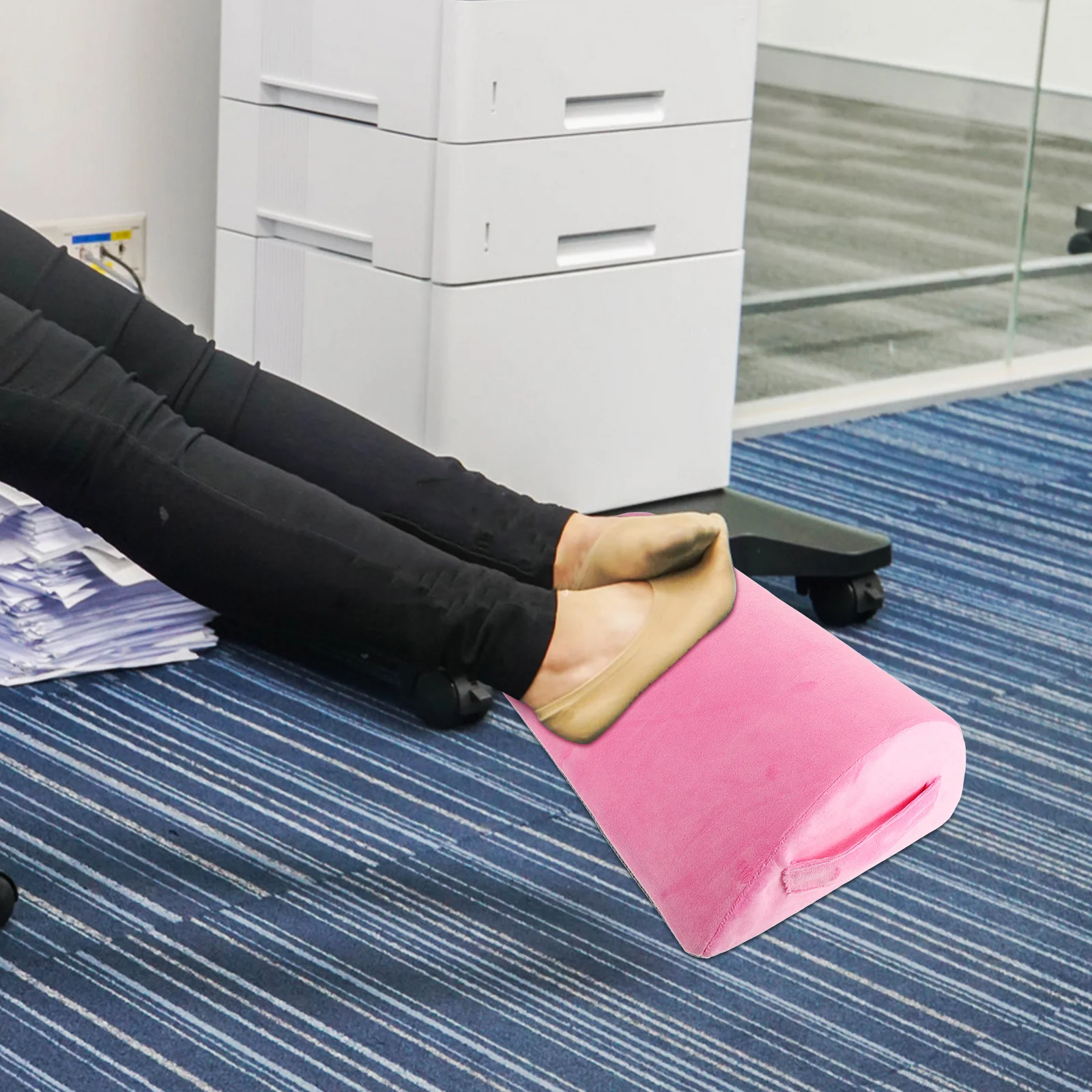 

Comfortable Foot Resting Pillow for Office Gaming Desk Ergonomic Lumbar Support Easy Clean Pad for Knee Back Pain Foot Holder