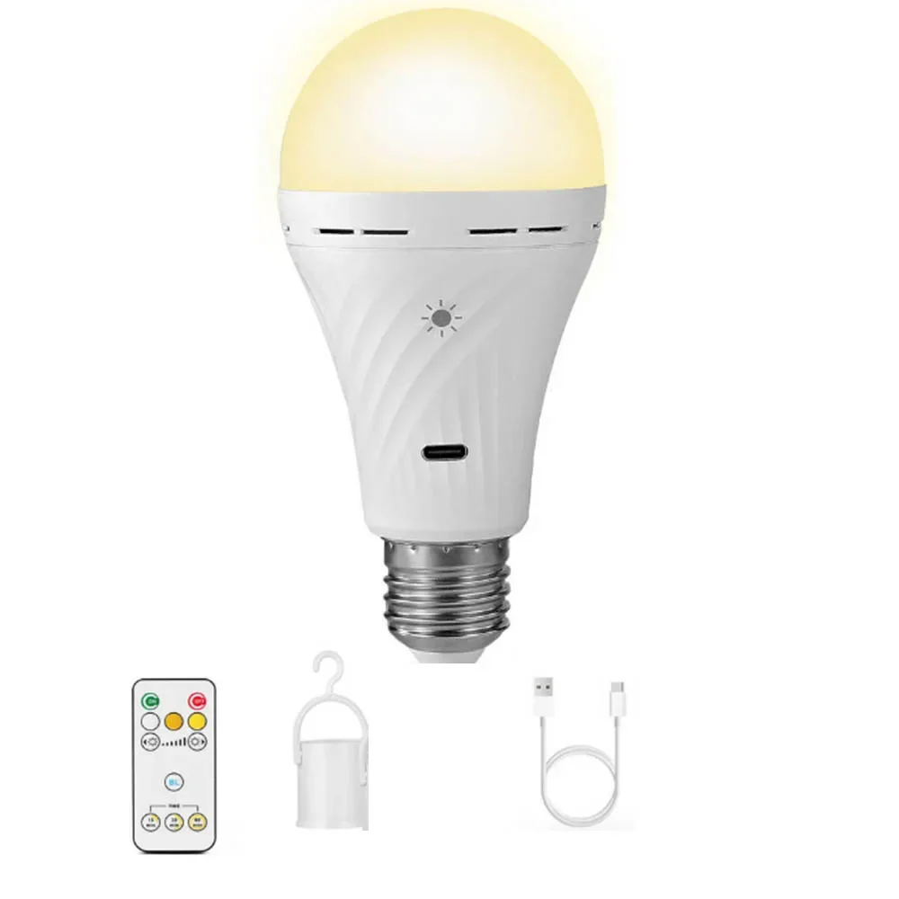 

Rechargeable Led Usb Bul Emergency Light Bulb Power Outage With Remote Control&Hook 2200mAh Led Spotlight For Home