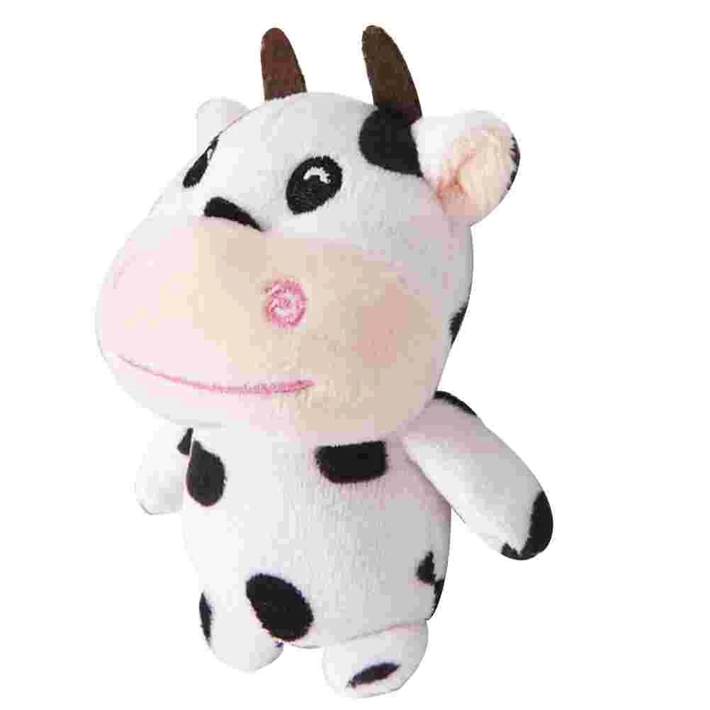 Cow Keychain Pendant Kids Bag Keychains For Women Aesthetic Cartoon Backpack Plush Decoration Party Favors Wallet